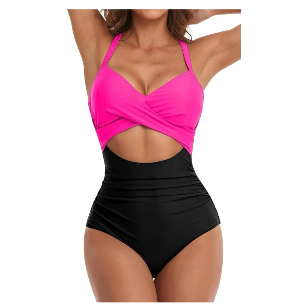 New Women Large Eomenie Women's One Piece Swimsuits Tummy Control Cutout